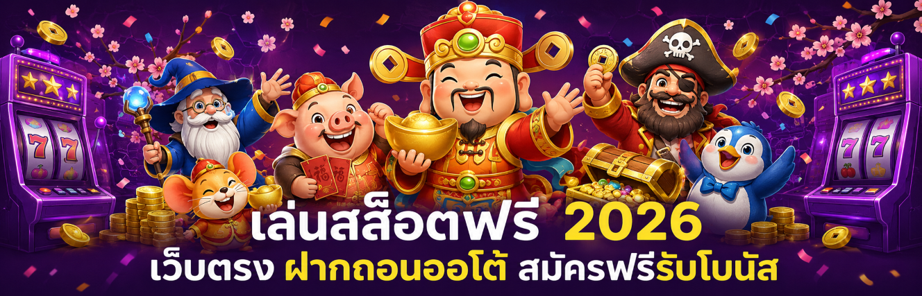เล่นสล็อตฟรี 2026 เว็บตรง ฝากถอนออโต้ สมัครฟรีรับโบนัส ปก